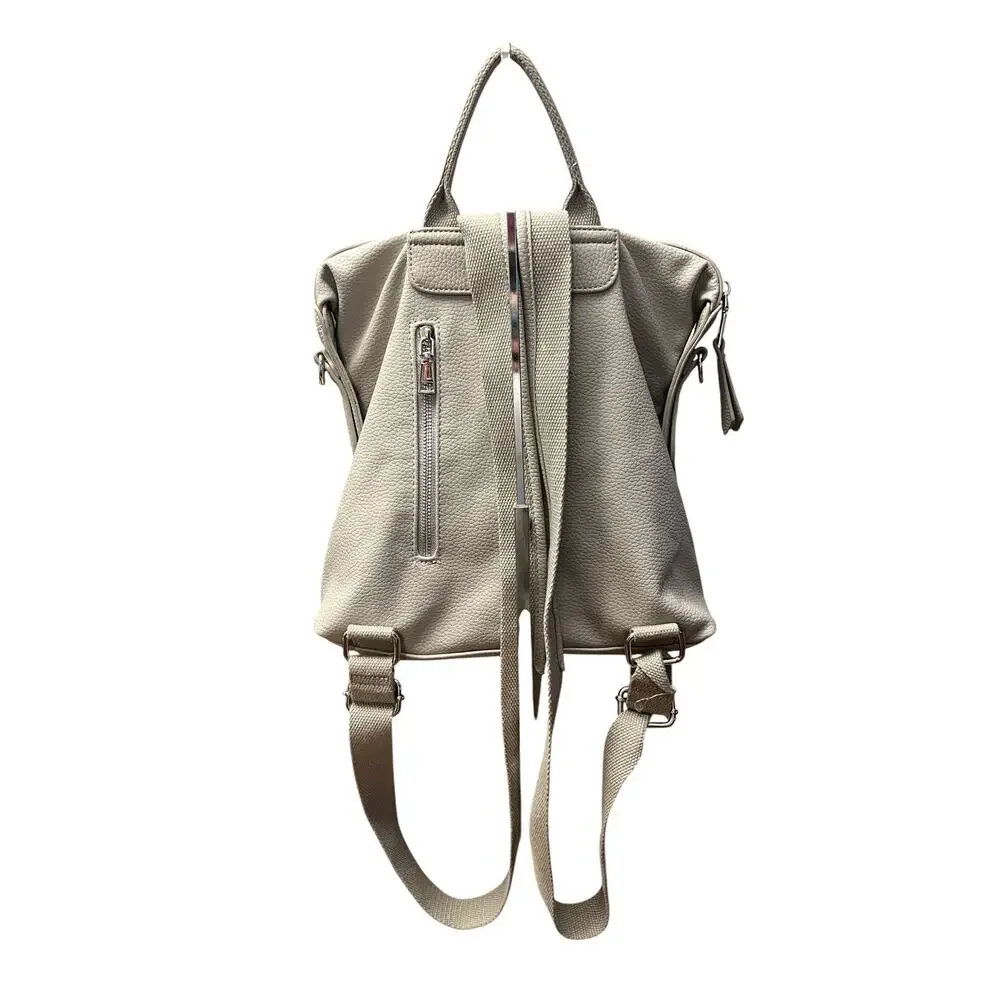 Urban Expressions Cream Vegan Leather Backpack Purse Bag Womens - Picture 10 of 13